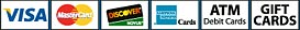 Credit Cards, Visa, Mastercard, Discover, American Express, ATM, Gift and Loyalty Cards
